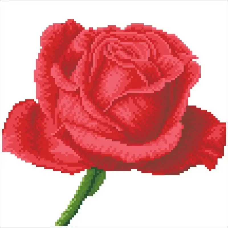 Diamond Dotz Rose Bud with Frame dimanta izšuvuma komplekts Photo 2