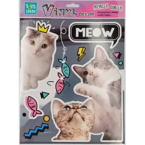 Vinyl Stickers Stnux STN 8592 — Animal Cats Meow 8592, decorative self-adhesive decals