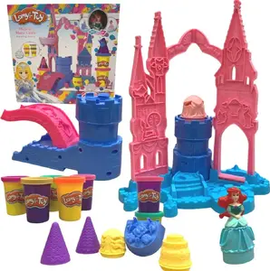 Modeling Dough Creative Set ProNice — large castle & princess kit, assorted colors and molds