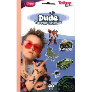 Temporary Tattoo Stickers Gazelo TYTOO - assorted designs, sheet pack