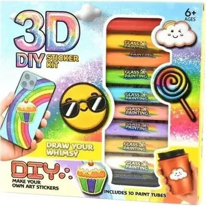 3D Painting Markers Ikasus set — 10 colors with stencil templates