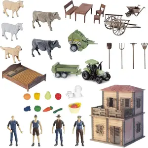 Toy farm playset ProNice — farm figures, farmer, house, tools, animals playset