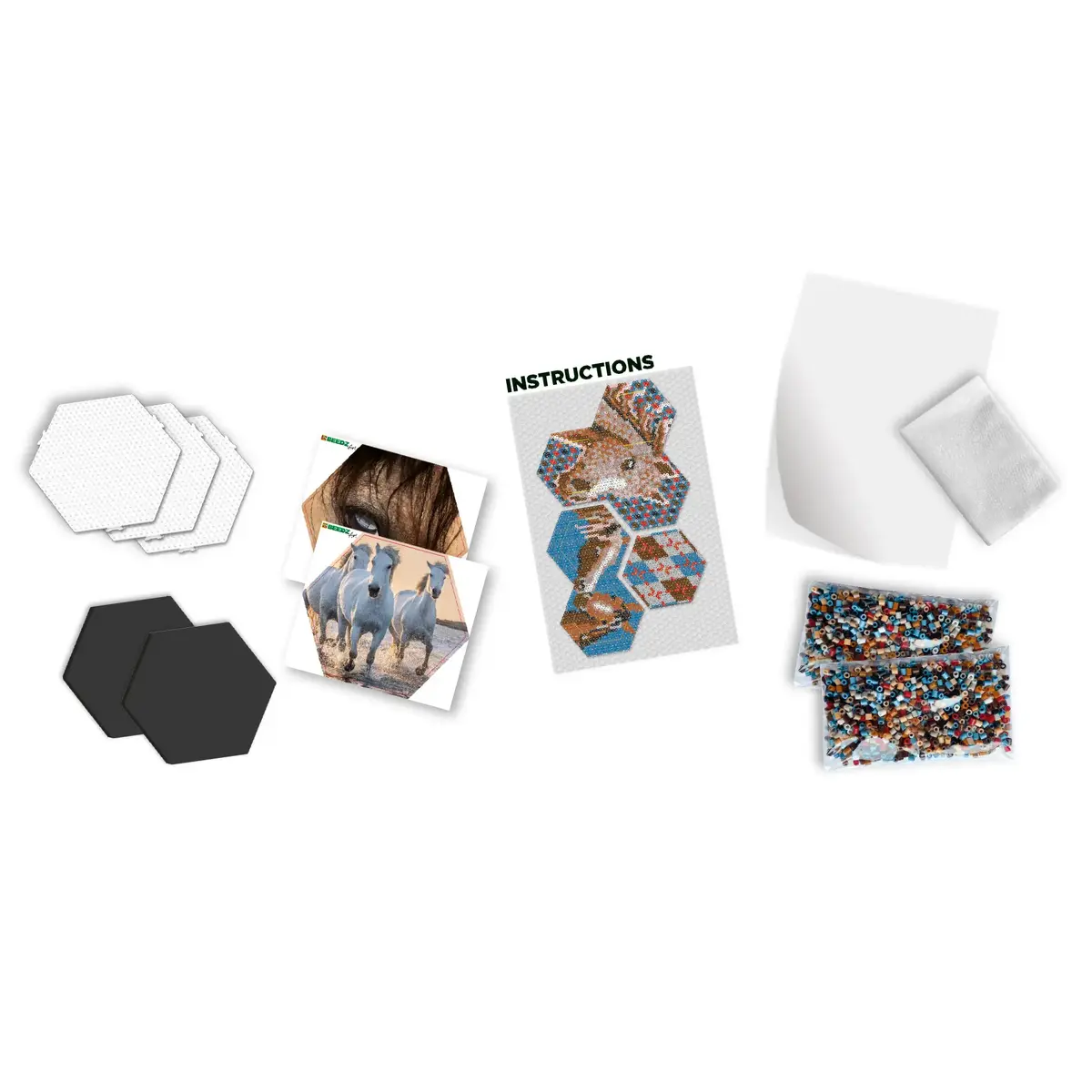 SES Beedz Art Hex Tiles Horses — набор 5000 бусин Photo 3