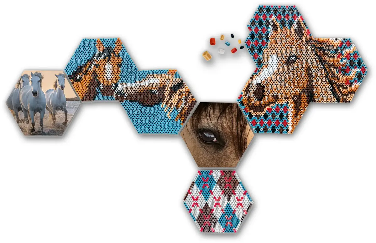 SES Beedz Art Hex Tiles Horses — набор 5000 бусин Photo 5