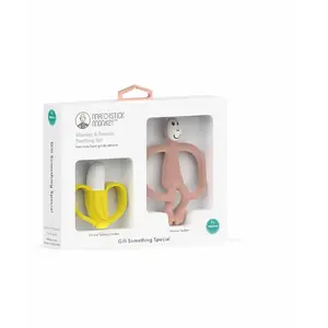 Набор прорезывателей MATCHSTICK MONKEY Banana & Monkey, розовый, мягкие игрушки для десен