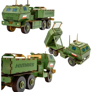 Деревянный 3D конструктор военной техники PuzzleOK PE6376 — набор для сборки