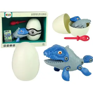 Игровой набор LEANToys Мозазавр с яйцом DIY отвертка синий – модель 10416