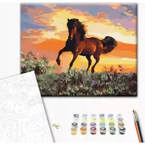 Набор для рисования по номерам Norimpex BRUSHME BR-BS6943, 40×50 см, лошади, 1 шт.