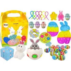 Набор пасхальных фиджет-игрушек LEANToys — декоративные игрушки в форме яиц, набор