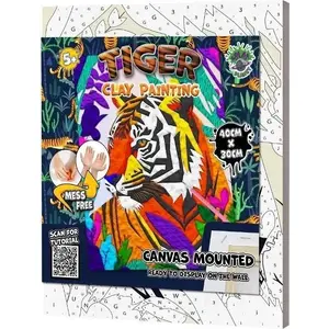 Craft Set PLANET model 607912 — Plasticine Mosaic Kit 'Tiger' for children
