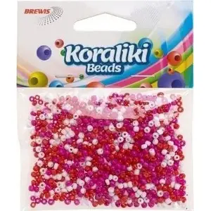 Beading string BREWIS acrylic beads white and red 35 m