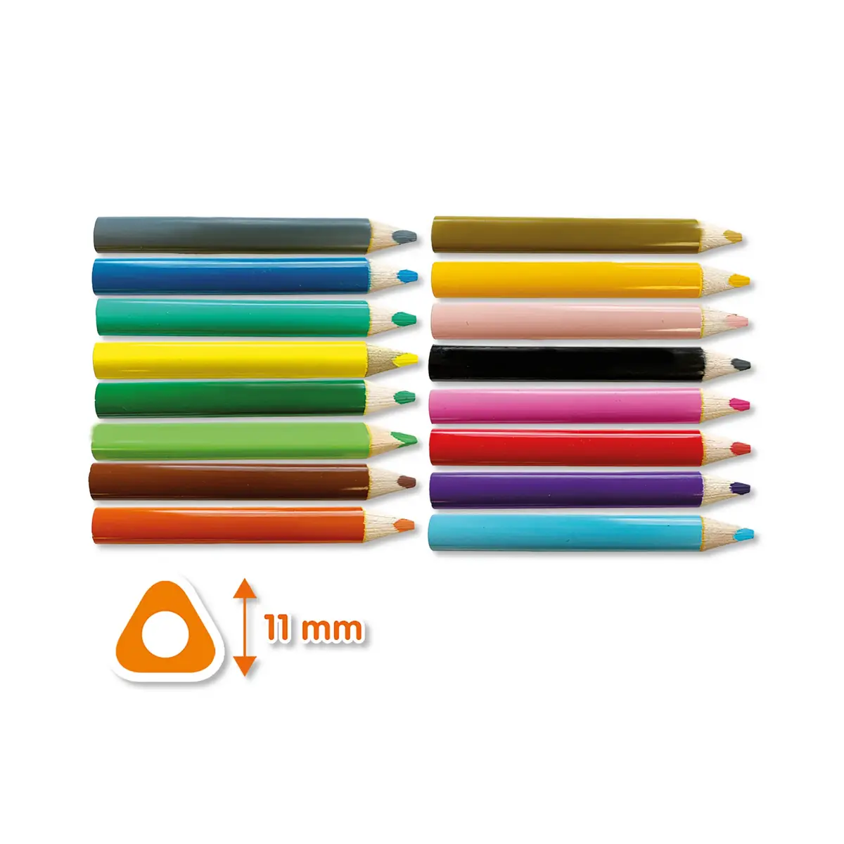 SES triangular grip colouring pencils 16 pcs Photo 2