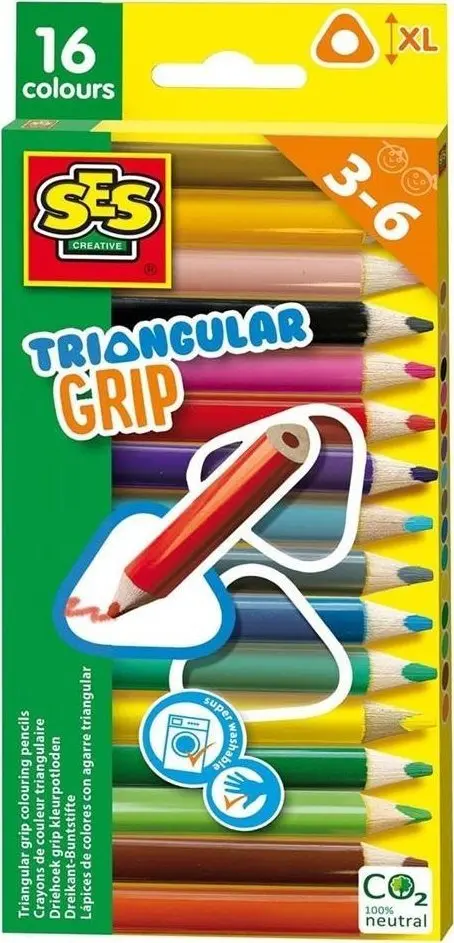 SES Creative Triangular Grip Colouring Pencils 16 pcs Photo 8