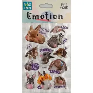 Stnux adhesive stickers emotions - rabbits set STN 8691, decorative craft stickers