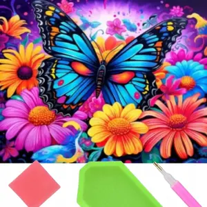 Альмазная мозаика Norimpex Motyl w kwiatach 30×40 см Photo 1