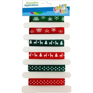Dekoratīvā lente Craft with Fun OZDOBA BN TASMA 6MIX 6M/1CM PBH CF 12/288 — komplekts 6 m ruļļi, platums 1 cm
