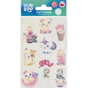 Clementoni TATUAZ KOTKI 100x175 S-BOO PBH1/1000 pagaidu tetovējuma lapa 100 x 175 mm