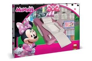 Набор детских штампов Multiprint Minnie — 7 деревянных резиновых штампов, смываемая подушечка, 12 смываемых фломастеров