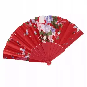 Paper Hand Fan mega creative WACHLARZ KWIAT 23 cm, mix 4 designs, pack 24
