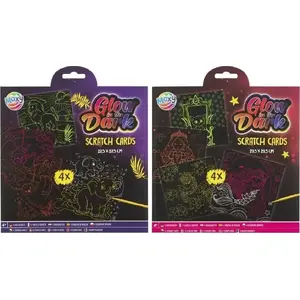 Glow-in-the-dark Scratch-off Stickers mix, Icom
