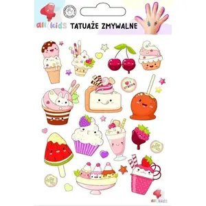 Temporary Tattoos for Children Dodo – Sweet Cookies design, non-permanent skin decals