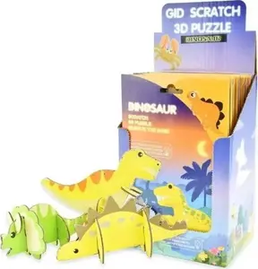 3D Scratch Puzzle TEKA Puzzle 3D glowing in the dark - Dinozaurs (mpn 606157)