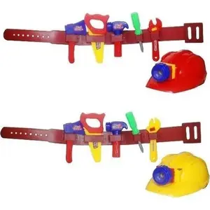 Tool belt set with helmet Swede - compact kit for construction and maintenance