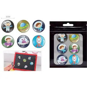 ProNice magnets for refrigerator 3 cm, set of 6, decorative astronaut design