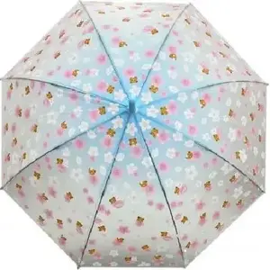 Transparent umbrella ProNice TR-64880-0 with floral and teddy print