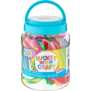 Kadax craft bucket, blue, small plastic container for crafting and storage