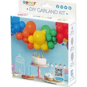 Набор гирлянда из 65 шариков GoDan Girlanda balonowa DIY радужная с лентой
