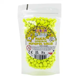 Children's craft kit TUBAN MINERAL BALLS – LIME 25 g, recommended age 3+, lime color
