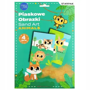 STARPAK PIASKOWE OBRAZKI Animal set — creative sand pictures kit, 12/24 pieces