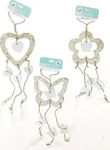 Dreamcatcher wooden with feathers, Adar, decorative hanging ornament