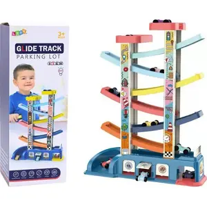 Игровая горка для машинок LEANToys Tor Zjeżdżalnia — 6 машинок в комплекте, модель 21221