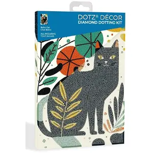 Diamond Dotz Adults Boho Cat craft kit — Diamond embroidery mosaic kit, model 018-DBX3004