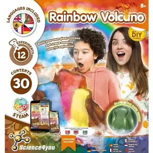 Educational Science Kit Science4you Rainbow Volcano — volcano experiment set for kids, hands-on chemistry and geology activities
