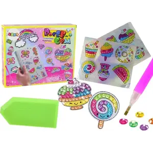 Craft kit LEANToys Diamond Painting Stickers DIY Sweets – colored adhesive gems, model 17063