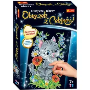 Набор для творчества Ranok — Котик (модель 181664) — панно из пайеток для детей