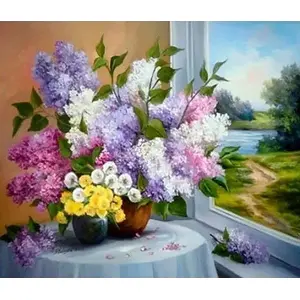 Diamond Painting Kit Norimpex Mozaika diamentowa 5D – Flowers 40x30 cm