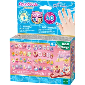 Nagu komplekts Epoch Aquabeads Nail Studio — daudzkrāsaini pirkstu nagi, kastītē
