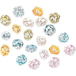 Paper flowers GoDan Kamelie 1.5 cm, multicolour, 21 pieces