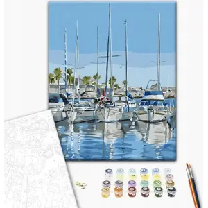Krāsošana pēc numuriem Twoje Hobby BRUSHME BR-BS53815, 40x50 cm, jahtas, 1 gab.