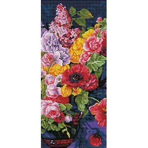 Набор Diamond Dotz Romantic Bouquet — алмазная мозаика, холст 320×721 мм, в коробке с печатной тканью