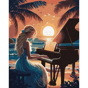 Paint-by-numbers kit Ideyka IY-KH8314, canvas 40x50 cm, design 'Harmony of Sounds', 1 pc, boxed