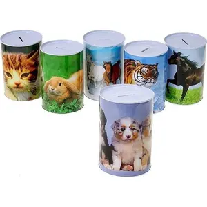 Metal Piggy Bank Adar animal designs 14.5×10 cm — mixed styles