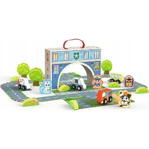 Деревянная магнитная игрушка TREFL City – магнитный набор Trefl 602864