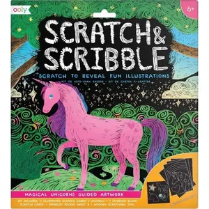 Kolorowe Baloniki Scratch & Scribble Magic набор для творчества с волшебными единорогами