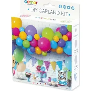 Набор гирлянды из шаров GoDan DIY 65 разноцветных шаров с лентой