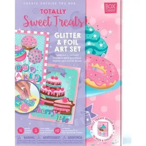Mākslas komplekts Box Candiy — spīdumu komplekts 'Ciasteczka' rokdarbiem un dekorācijām
